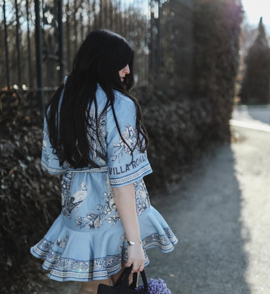 Beautiful Ruffled Printed Dress PC926
