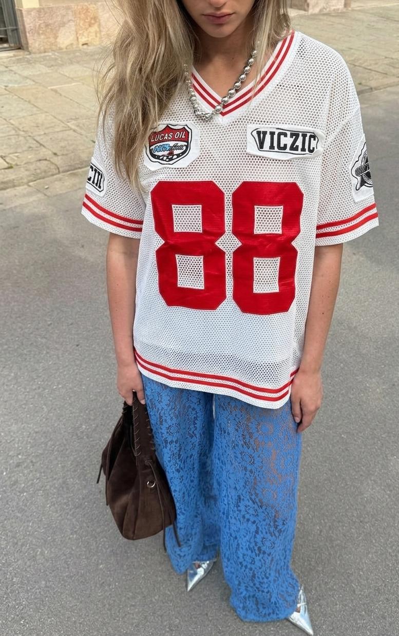Oversize Graphic Mesh T-Shirt FT934