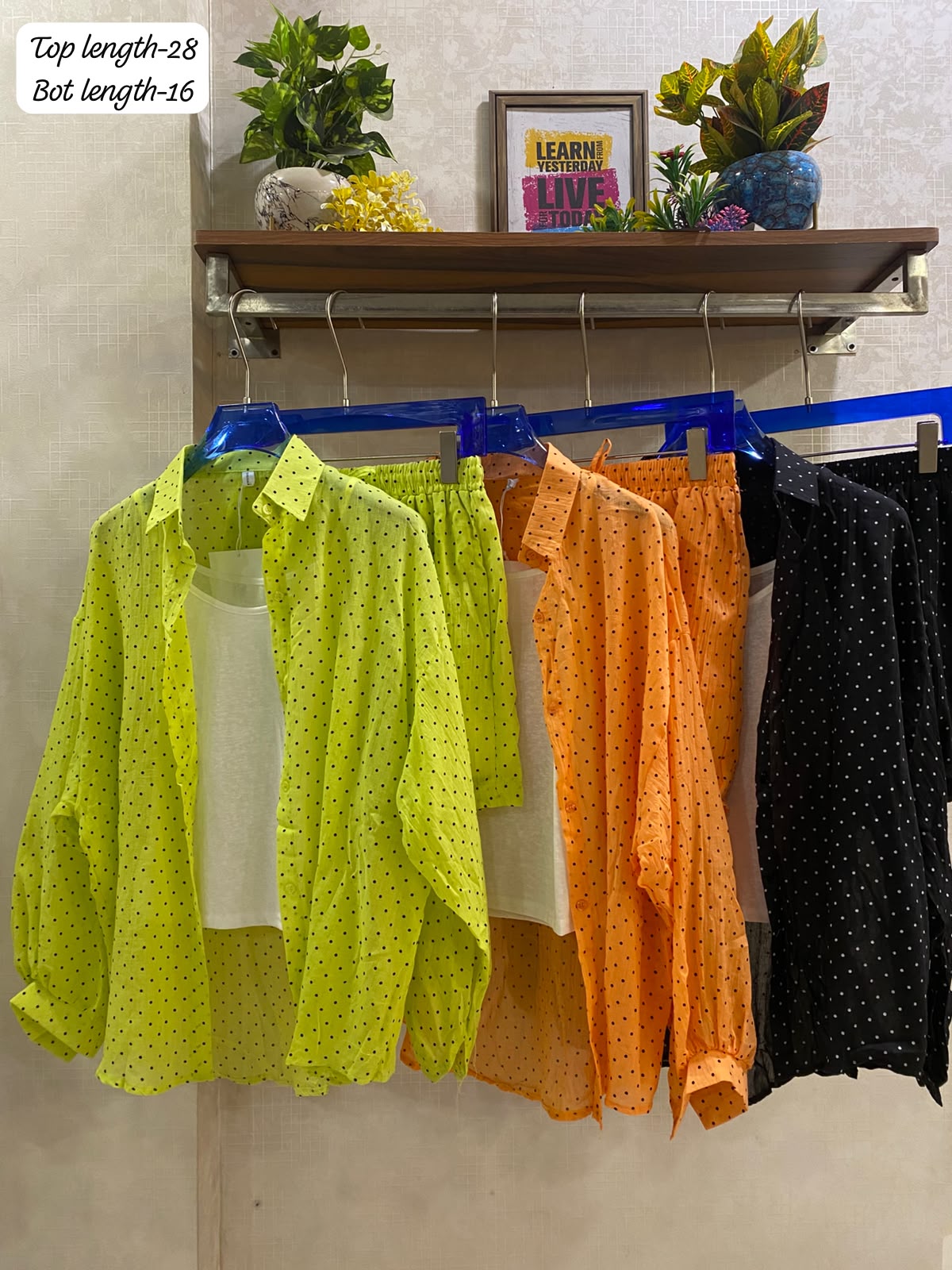 3 pcs Polka Shorts Set FT935