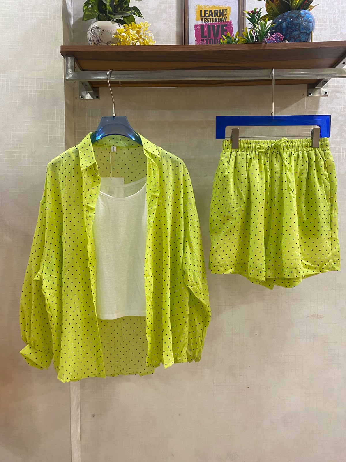 3 pcs Polka Shorts Set FT935
