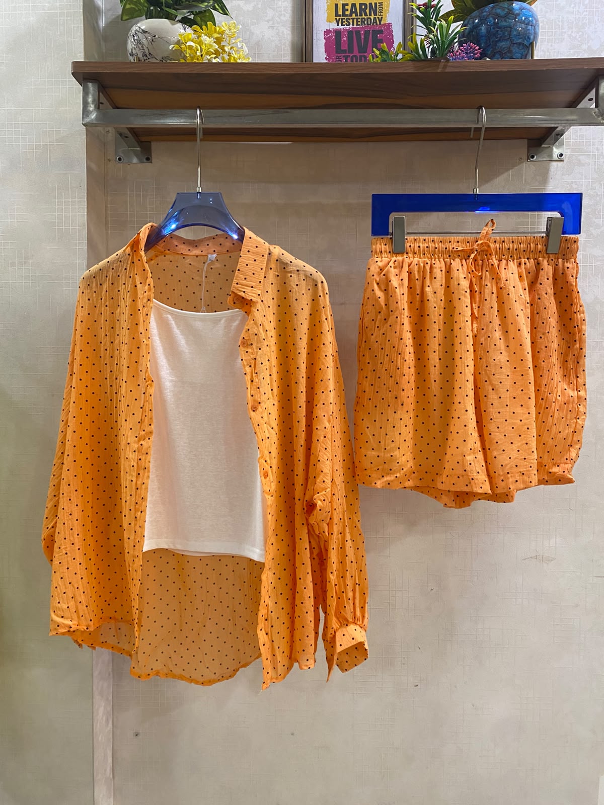 3 pcs Polka Shorts Set FT935
