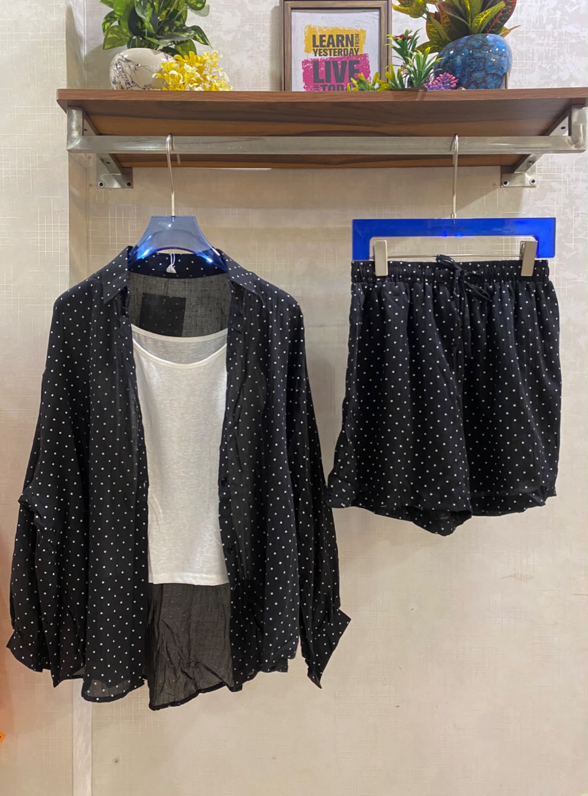 3 pcs Polka Shorts Set FT935