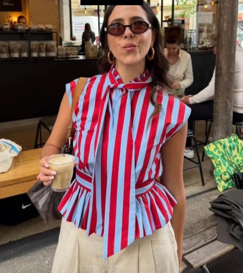 Rysha Striped Knot Top FT937
