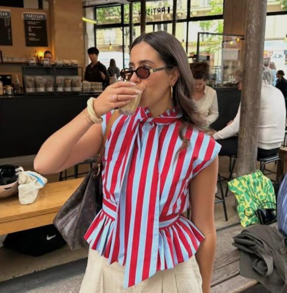 Rysha Striped Knot Top FT937
