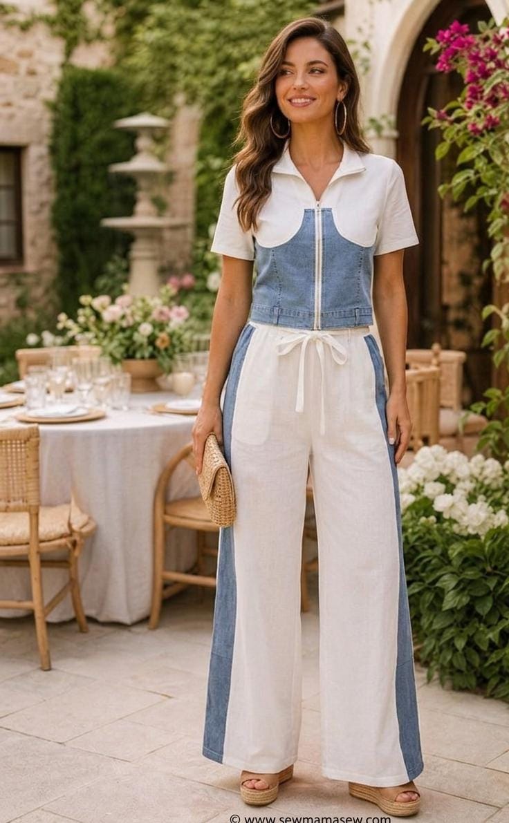 Elegant Denim co ord set FT939