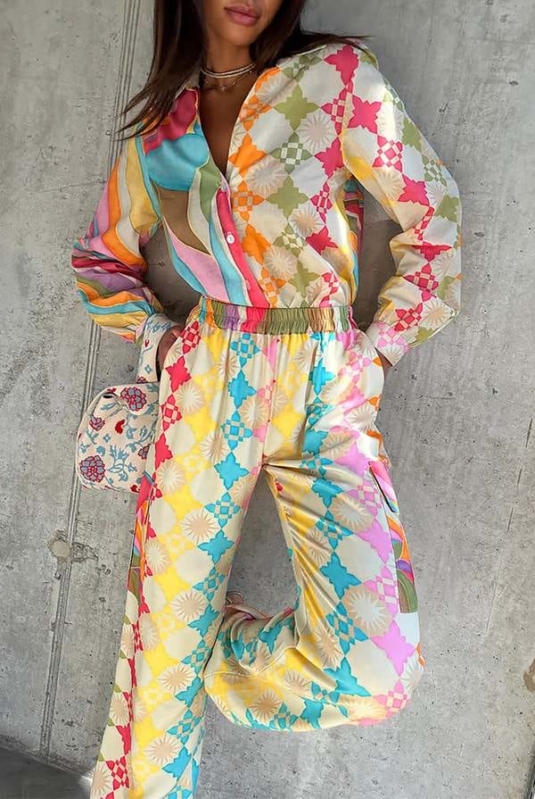 Beautiful Multicolor coord set FT947