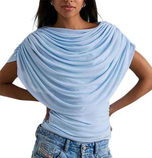 Beautiful Draped cape top FT9482