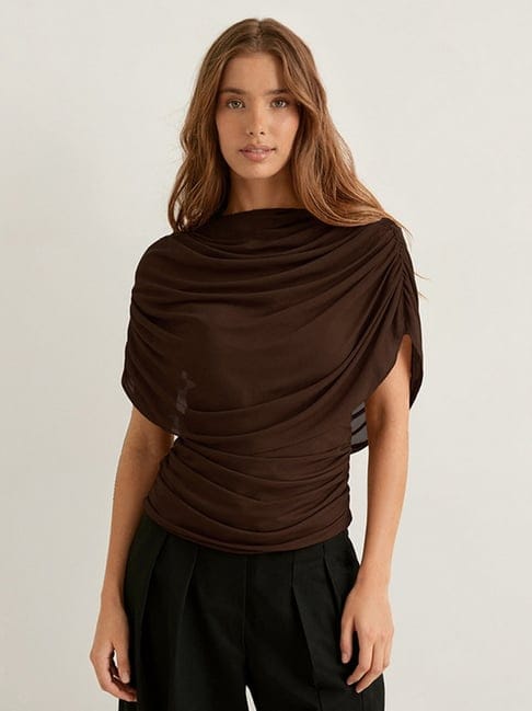 Beautiful Draped cape top FT9482