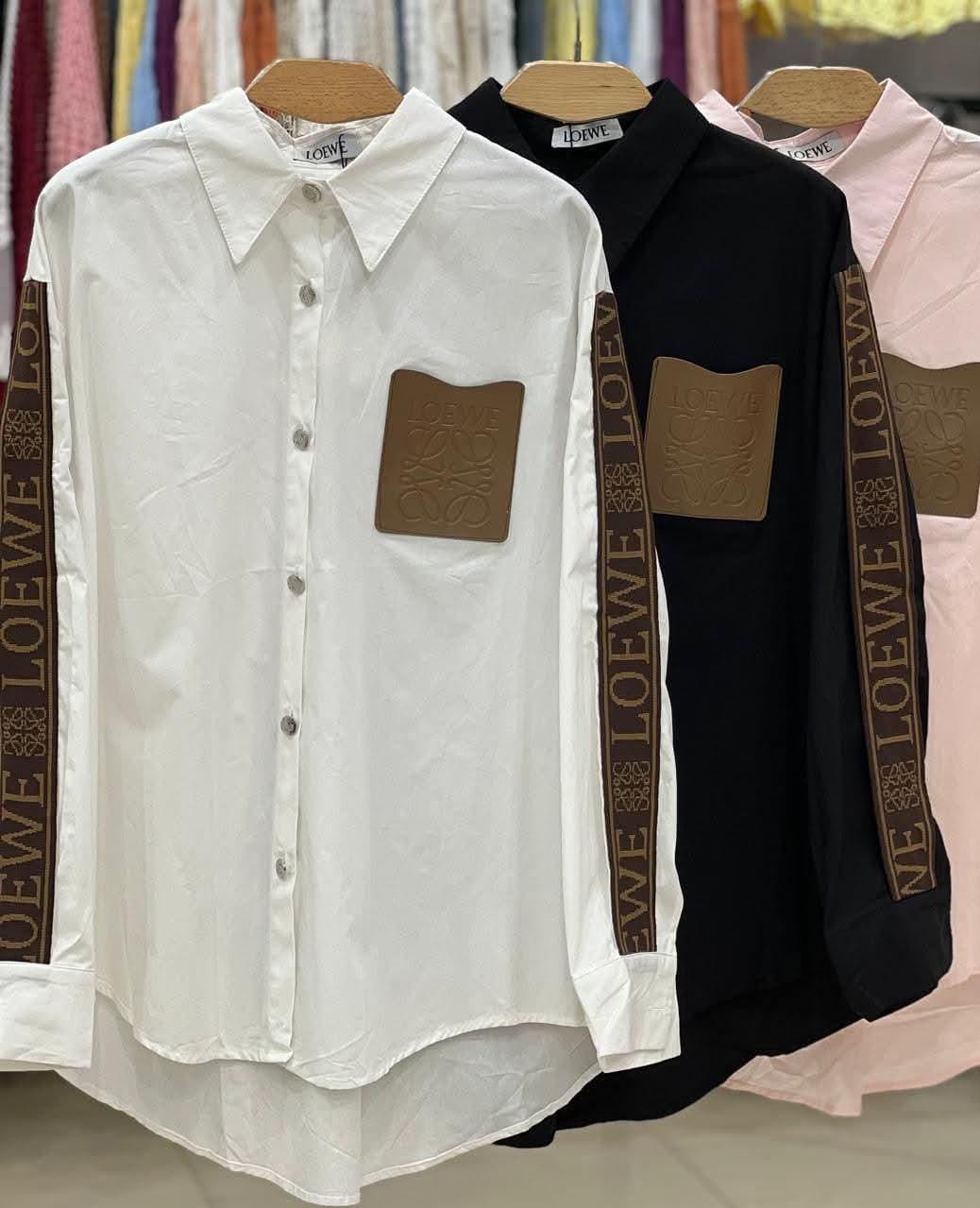 Beautiful embossed logo loewe shirt FT951