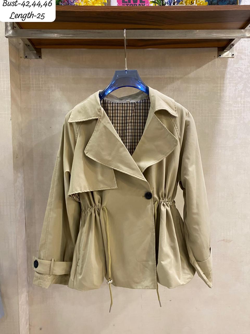Elegant Trench Coat Zara inspired With Adjustable Waist FT963