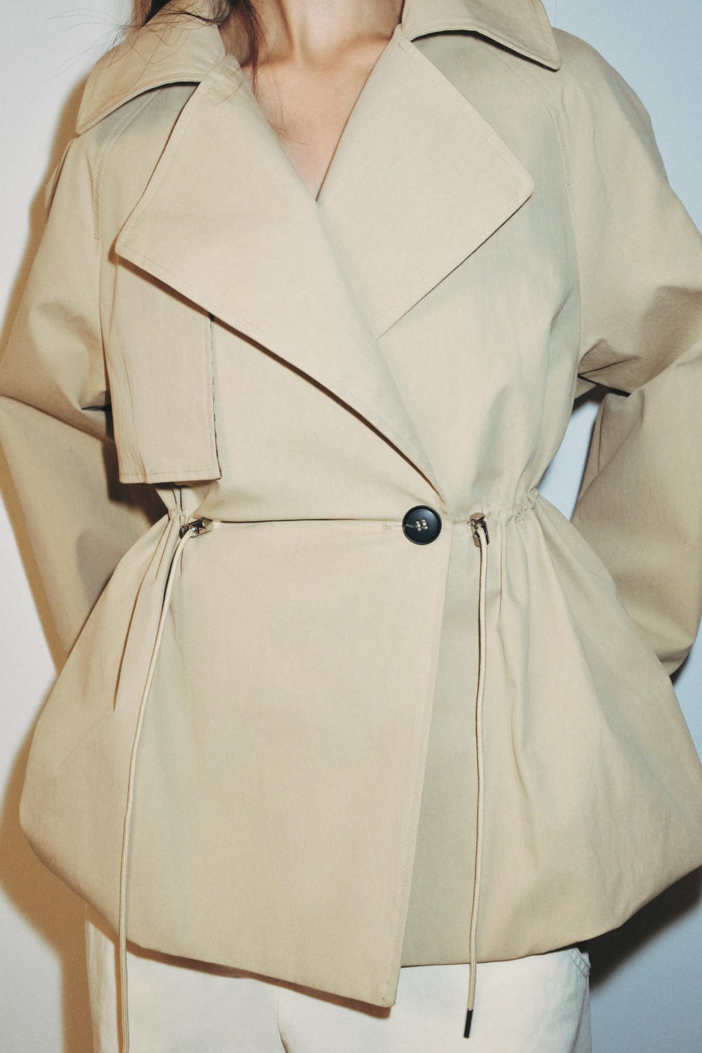 Elegant Trench Coat Zara inspired With Adjustable Waist FT963