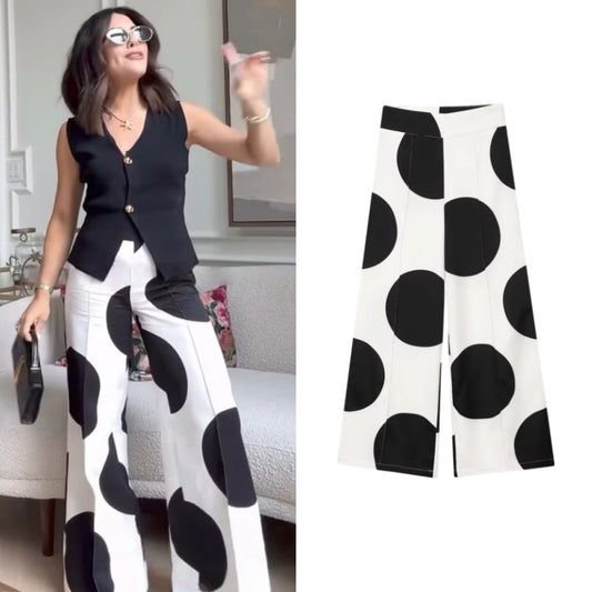 Pavitra Inspired Polka Dot Pants With Knitted Top FT335