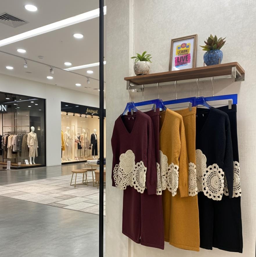 Artisan Woolen Crochet Detailed Set FT400