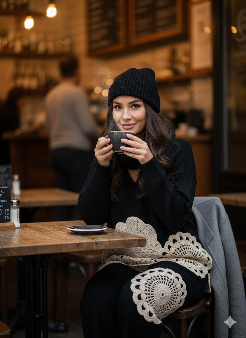 Artisan Woolen Crochet Detailed Set FT400