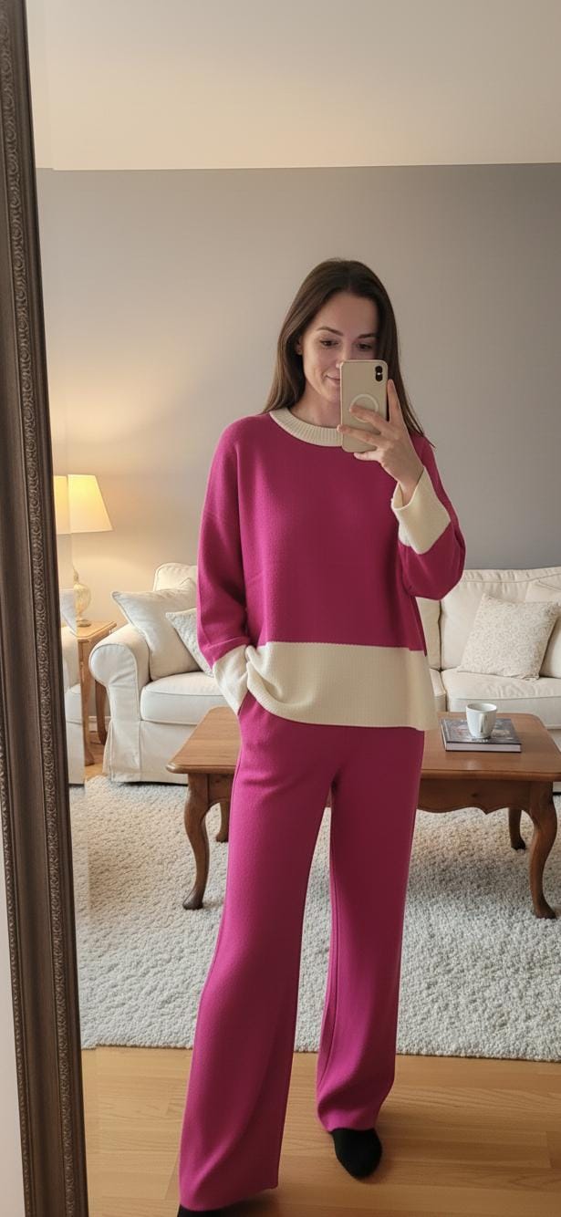 Dual Shade Woolen Coord Set FT418