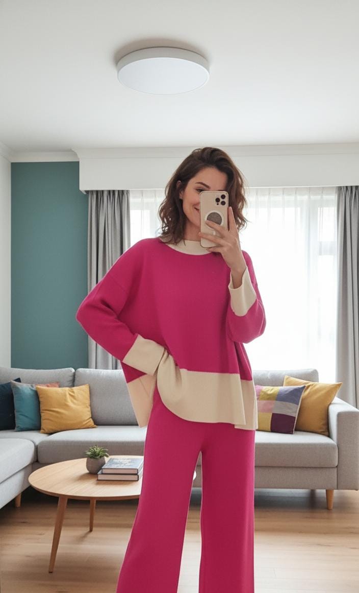 Dual Shade Woolen Coord Set FT418