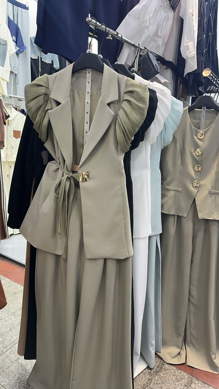 Elegant Wrap Blazer With Pants  One Size Fits FT659