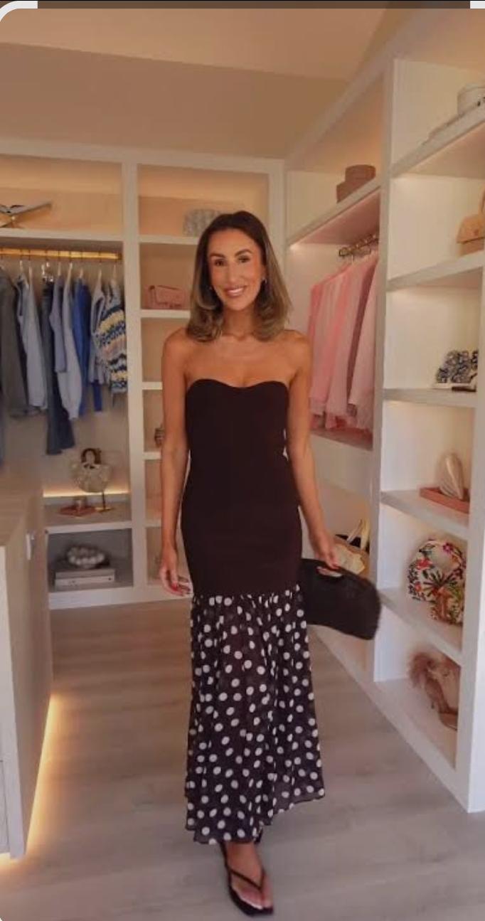 Polka Combination Dress FT911