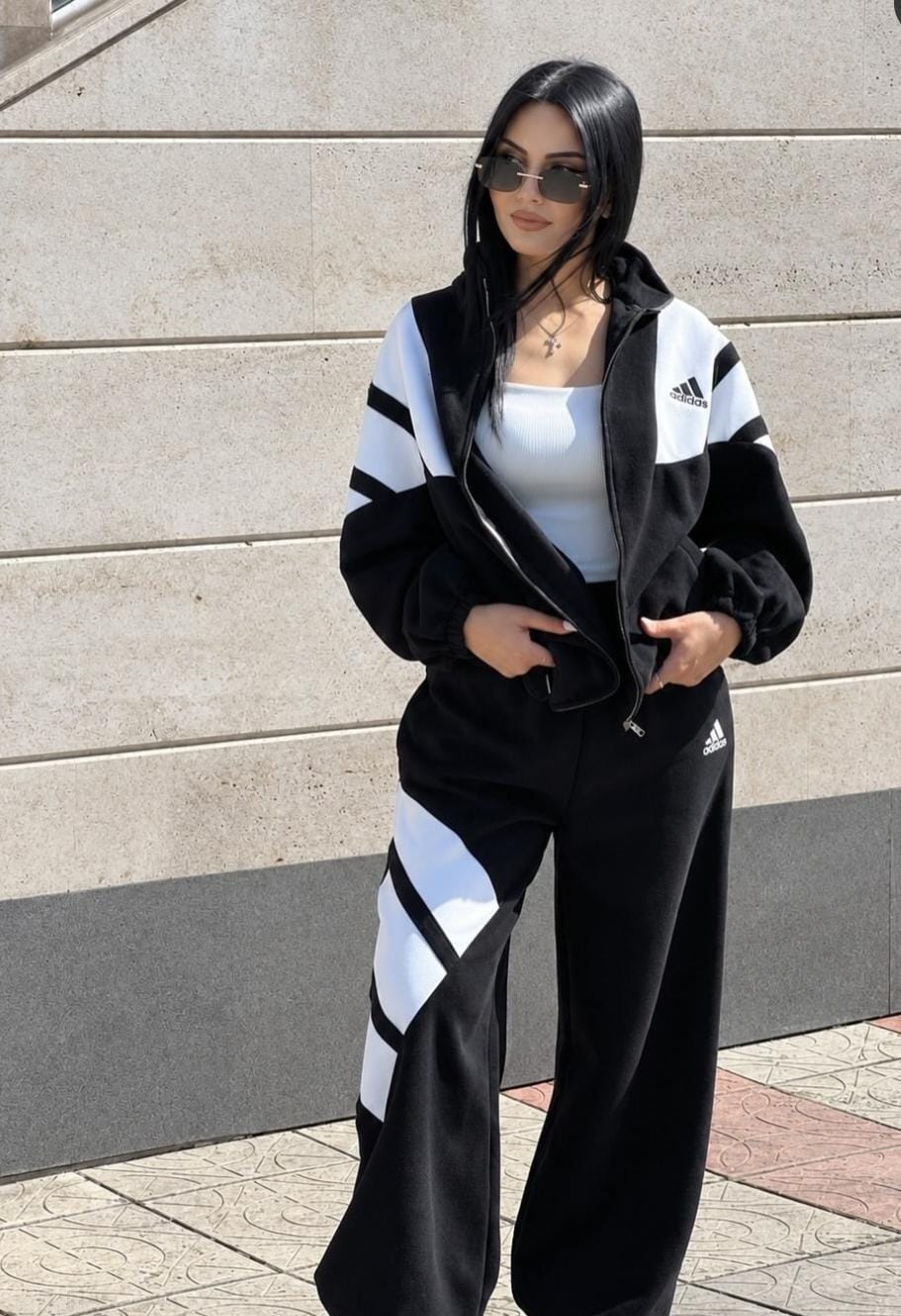 Elegant Retro-Revival Color block oversize Set FT965